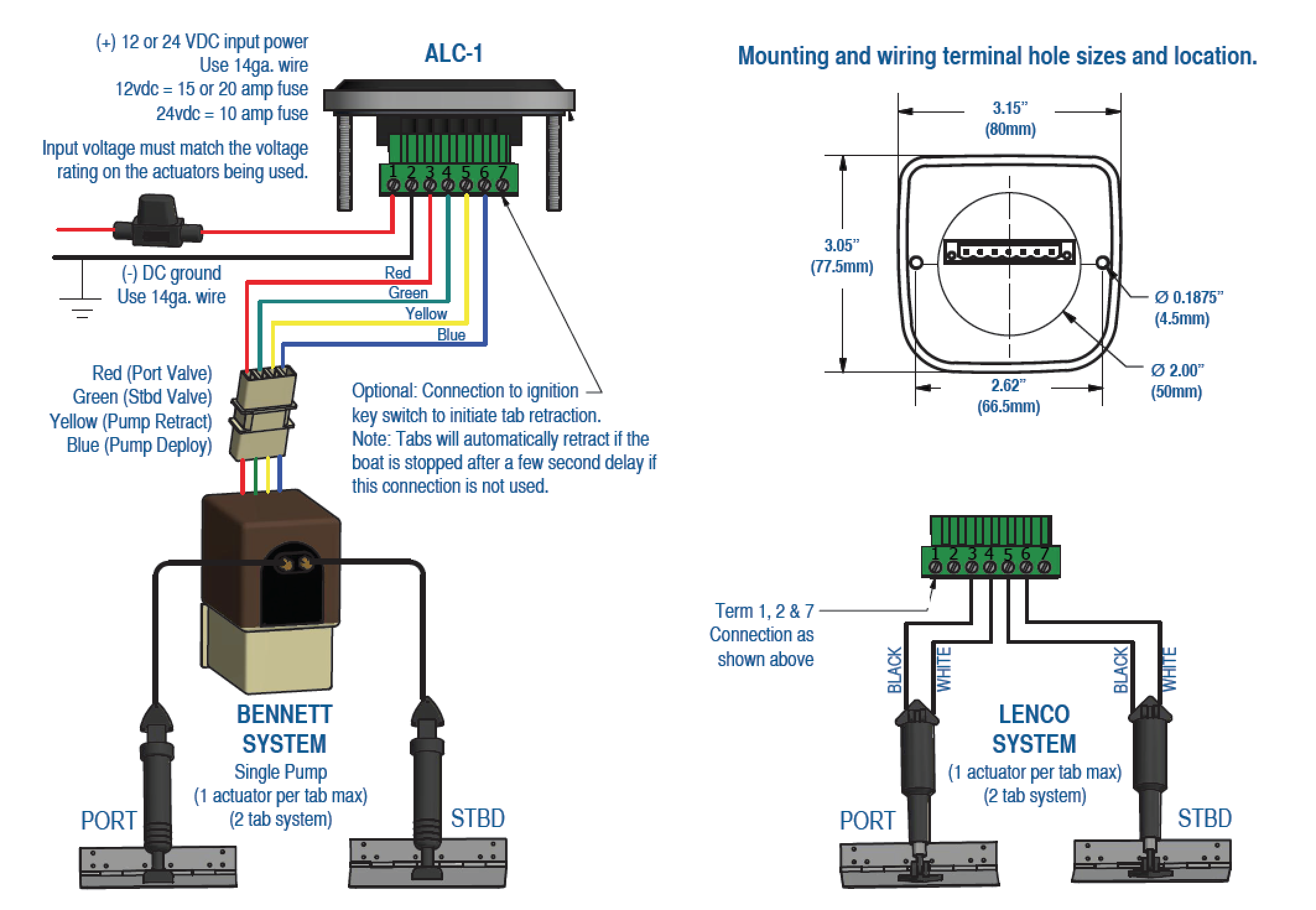 Lectrotab Electromechanical Trim Tab, Bennett Trim Tab Rocker Switch Wiring Diagram