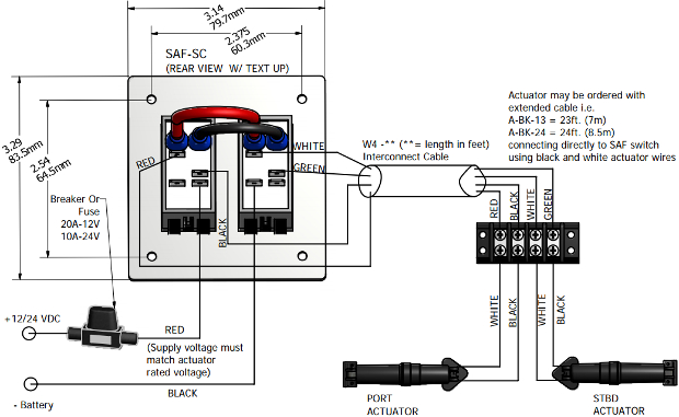 Wiring Diagram Flat Rocker Switch, Bennett Trim Tab Wiring Schematic